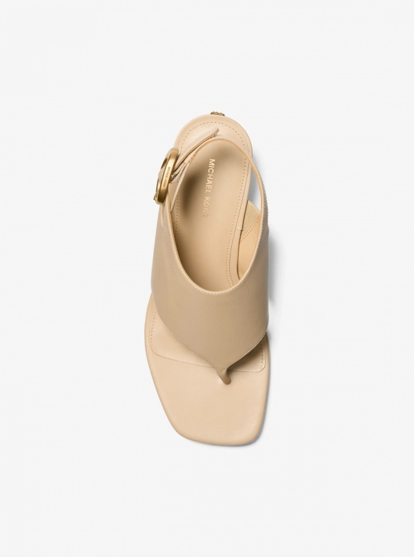 Michael Kors Kya Flex Leather Thong Sandal