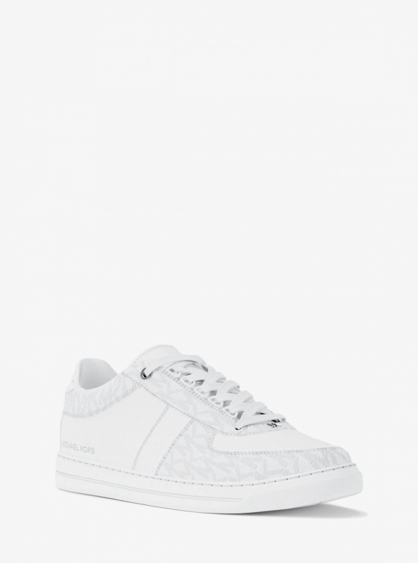 Michael Kors Mens Brady Signature Logo and Leather Sneaker
