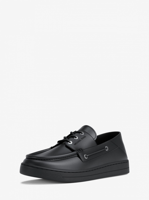 Michael Kors Mens Aiden Leather Boat Shoes