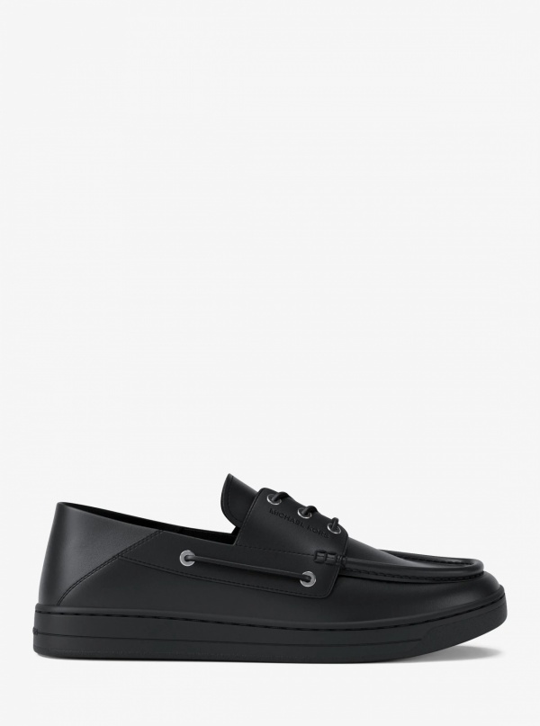 Michael Kors Mens Aiden Leather Boat Shoes