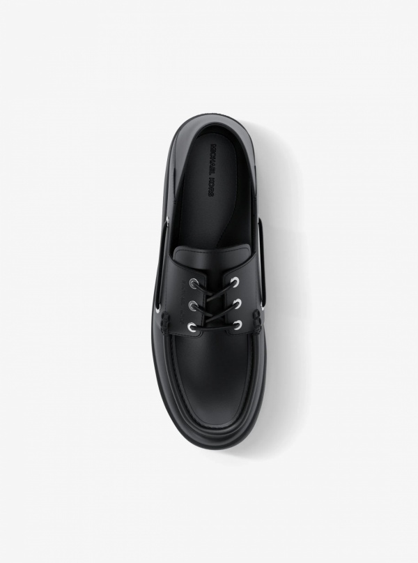Michael Kors Mens Aiden Leather Boat Shoes