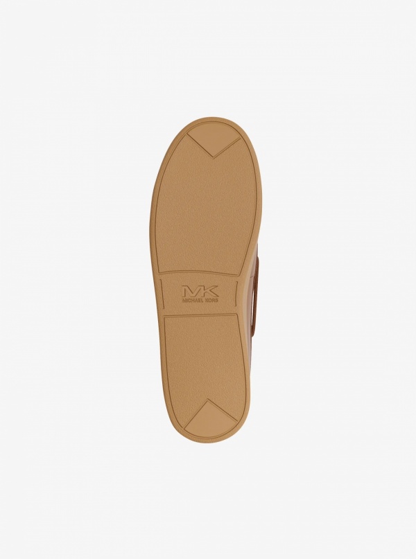 Michael Kors Mens Aiden Leather Boat Shoes