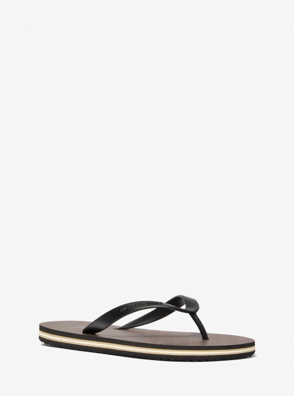 Michael Kors Mens Travis Logo Flip-Flop