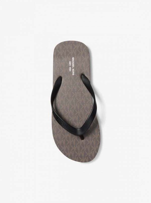 Michael Kors Mens Travis Logo Flip-Flop