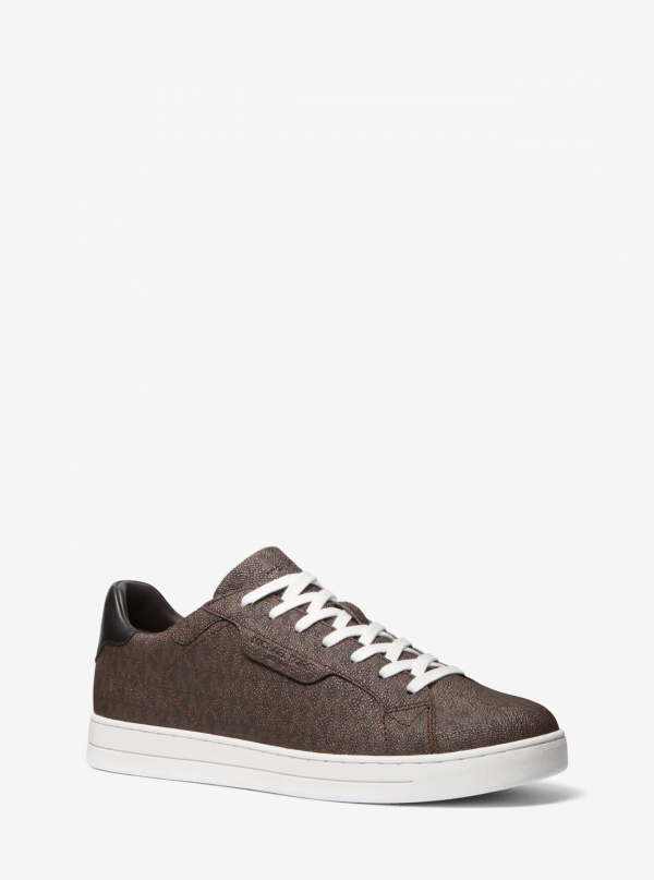 Michael Kors Mens Keating Signature Logo Sneaker