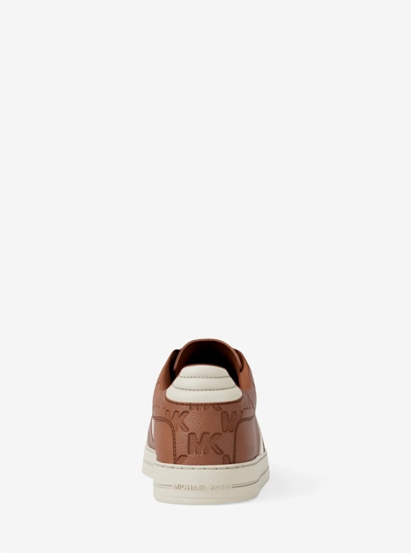 Michael Kors Mens Brady Logo Embossed Leather Sneaker