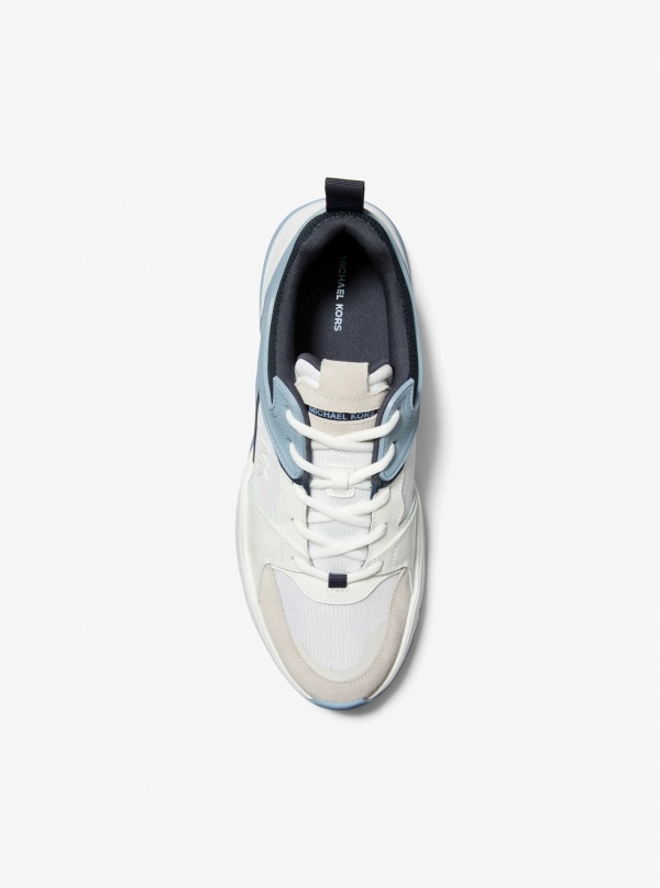 Michael Kors Mens Chase Mixed-Media Trainer