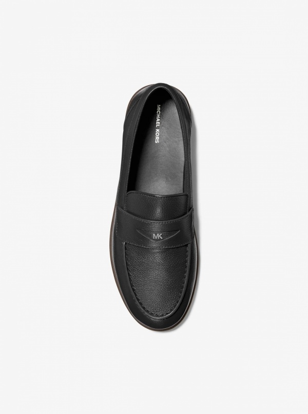 Michael Kors Mens Wesley Pebbled Leather Loafer