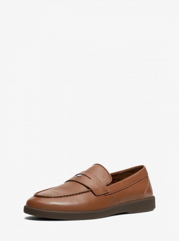 Michael Kors Mens Wesley Pebbled Leather Loafer