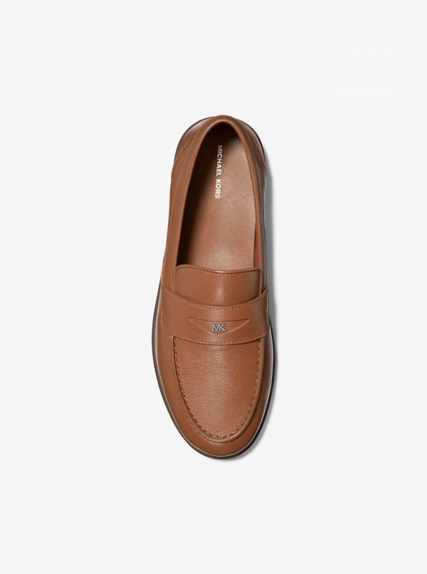 Michael Kors Mens Wesley Pebbled Leather Loafer