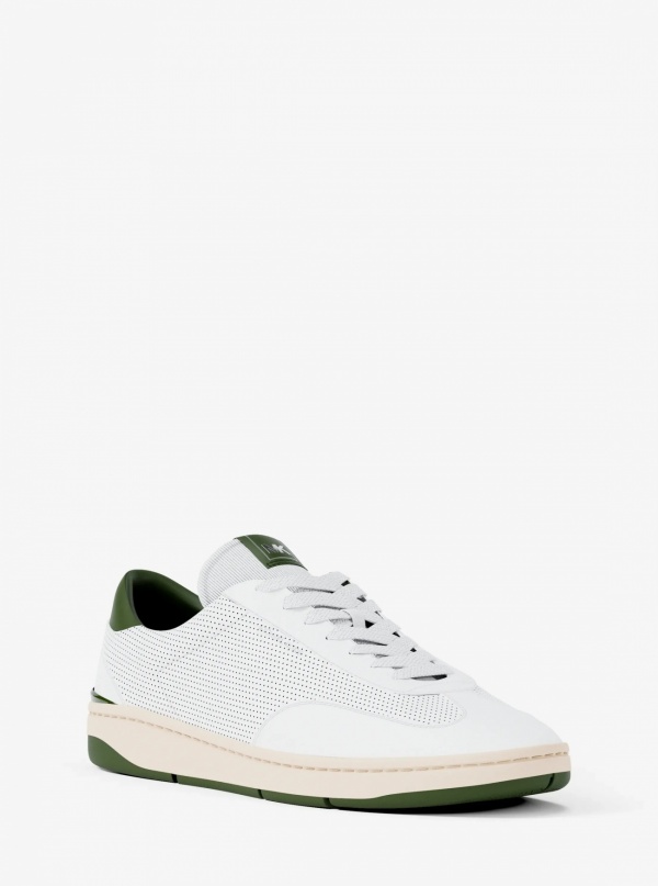 Michael Kors Mens Wilton Perforated Leather Sneaker