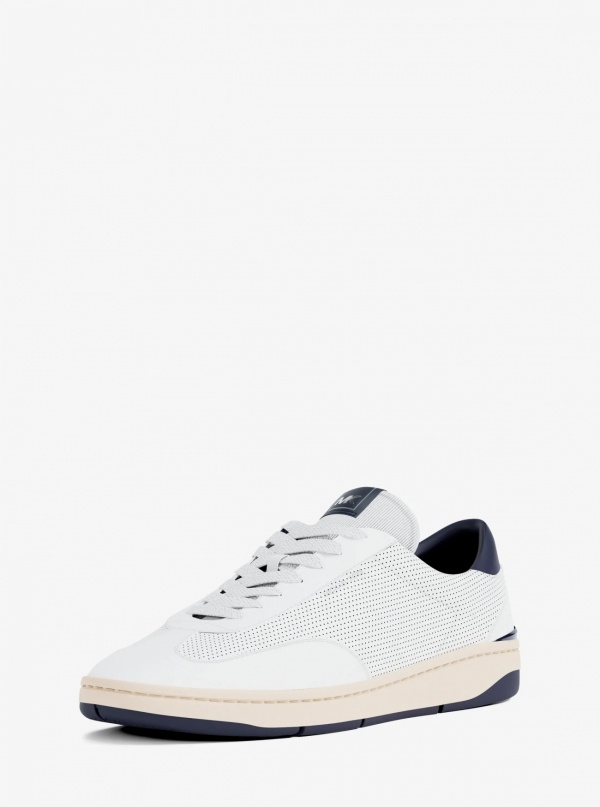Michael Kors Mens Wilton Perforated Leather Sneaker