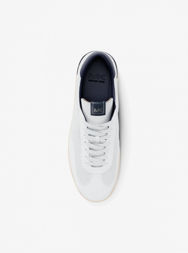 Michael Kors Mens Wilton Perforated Leather Sneaker