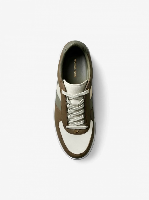 Michael Kors Mens Brady Color-Block Leather Sneaker