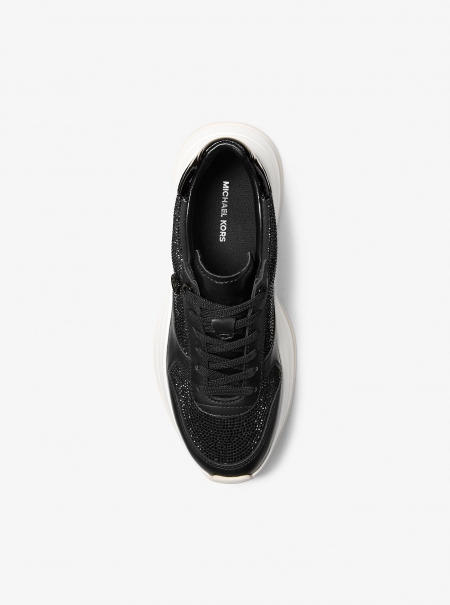 MICHAEL Michael Kors Arla Embellished Leather Trainer