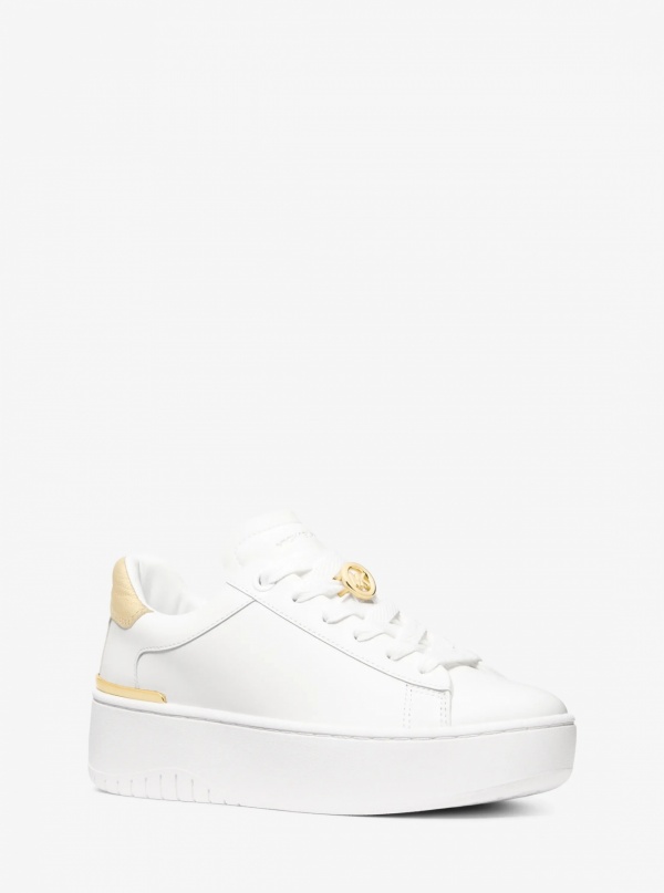 Michael Kors Dottie Leather Platform Sneaker