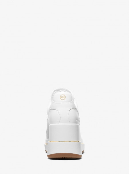 MICHAEL Michael Kors Emmy Leather and Mesh Wedge Trainer