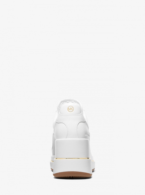Michael Kors Emmy Leather and Mesh Wedge Trainer