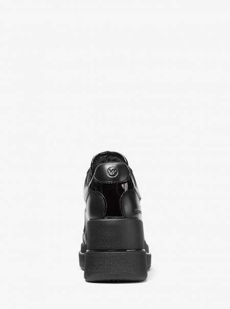 MICHAEL Michael Kors Emmy Leather and Mesh Wedge Trainer