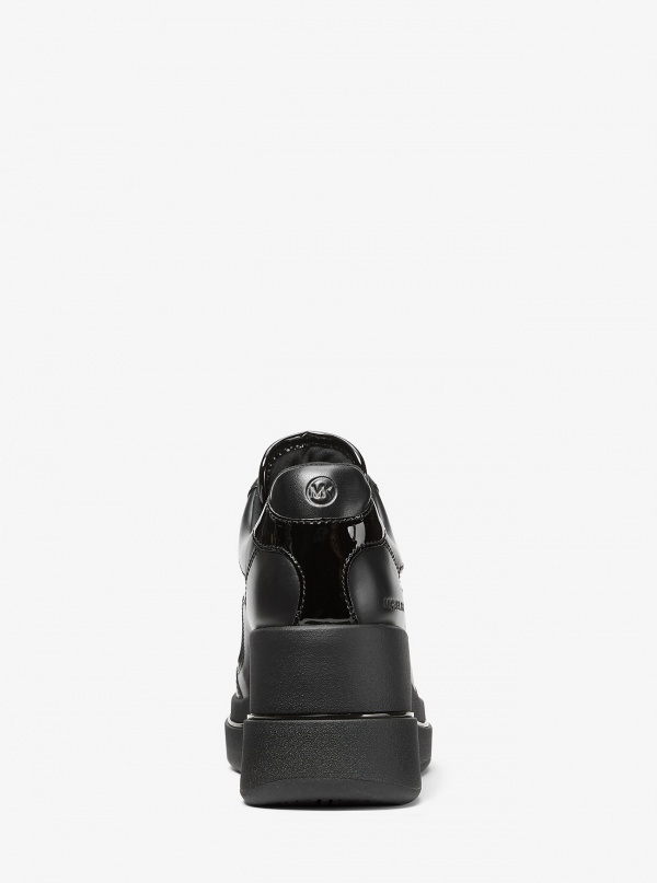 Michael Kors Emmy Leather and Mesh Wedge Trainer