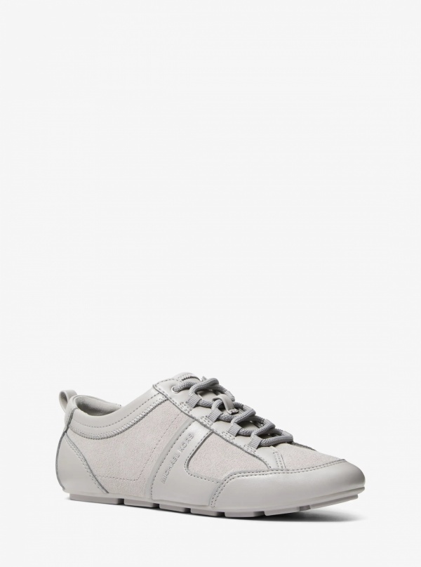 Michael Kors Keely Suede and Leather Trainer
