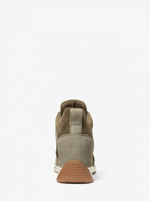 Michael Kors Nikko S2 Perforated Suede Wedge Trainer