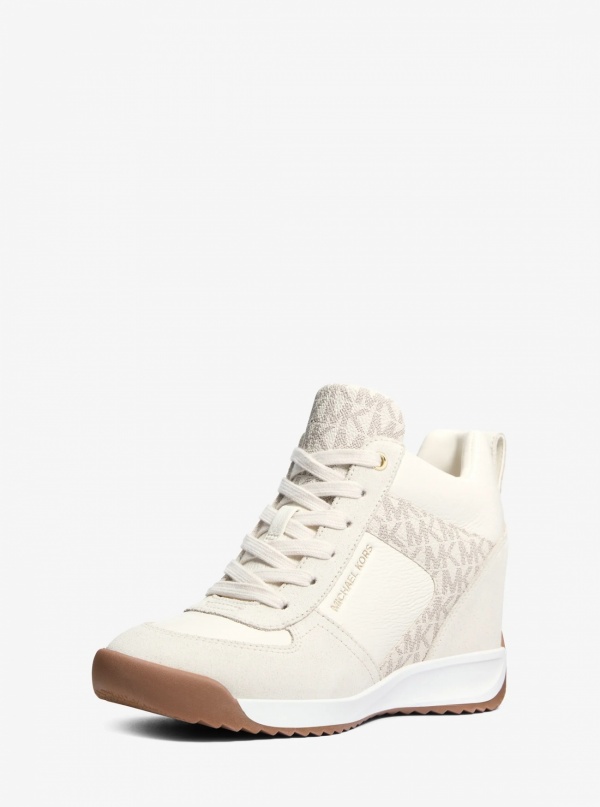 Michael Kors Nikko S2 Suede and Leather Wedge Trainer