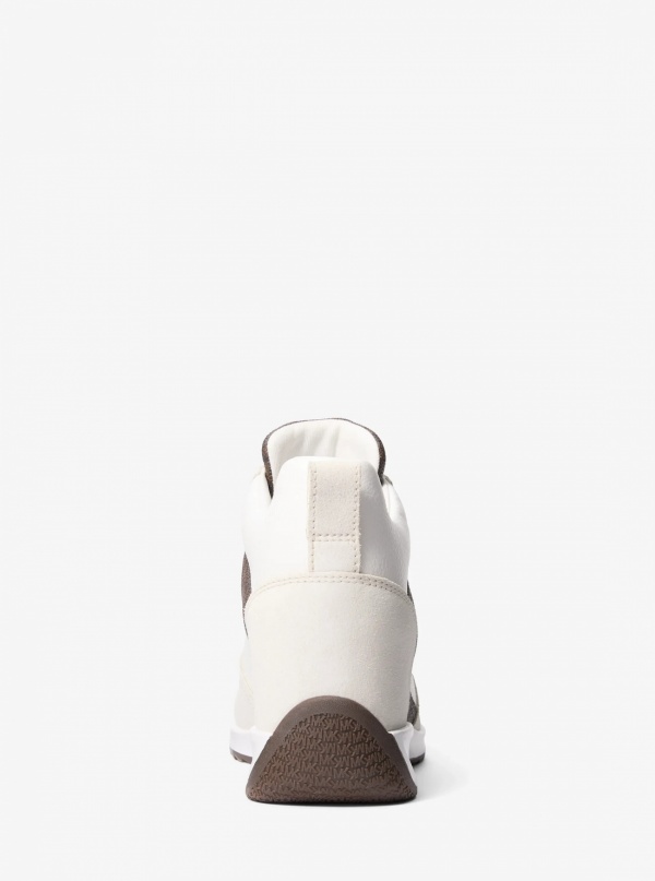 Michael Kors Nikko S2 Suede and Leather Wedge Trainer