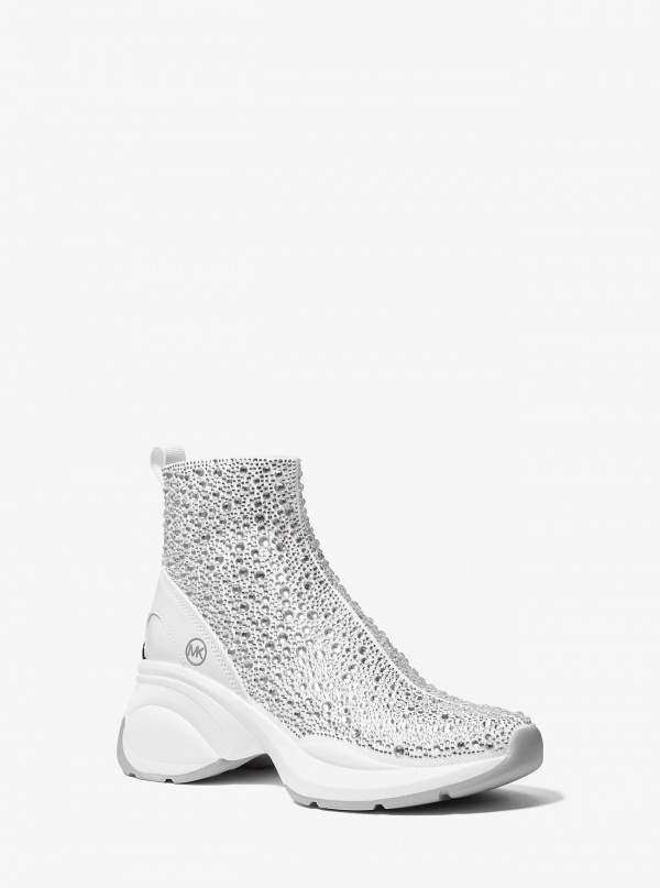 MICHAEL Michael Kors Zuma Embellished Stretch Knit Sock Sneaker