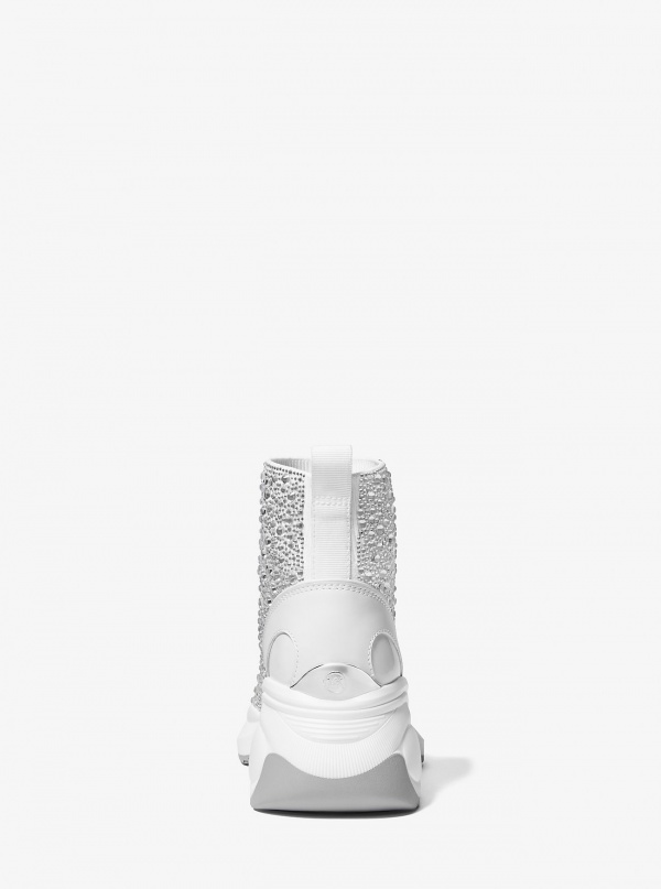 MICHAEL Michael Kors Zuma Embellished Stretch Knit Sock Sneaker