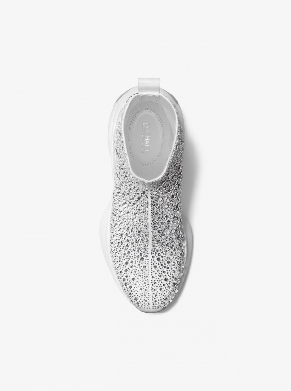 MICHAEL Michael Kors Zuma Embellished Stretch Knit Sock Sneaker