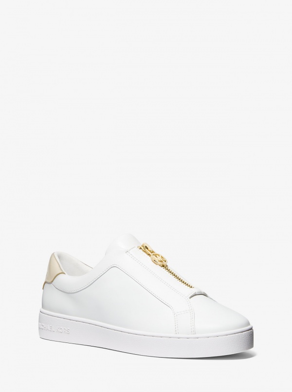 MICHAEL Michael Kors Keaton Leather Zip-Up Sneaker
