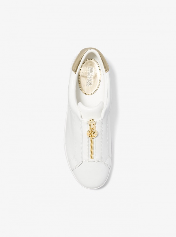 MICHAEL Michael Kors Keaton Leather Zip-Up Sneaker