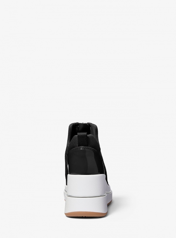 Michael Kors Emmy Mesh Zip-Up Wedge Trainer