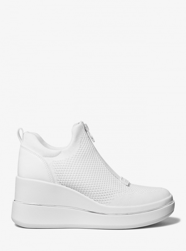 Michael Kors Emmy Mesh Zip-Up Wedge Trainer