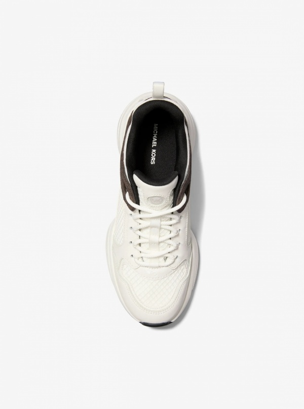 Michael Kors Bowie Mesh and Signature Logo Trainer