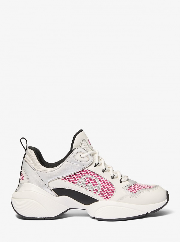 Michael Kors Bowie Mixed-Media Trainer