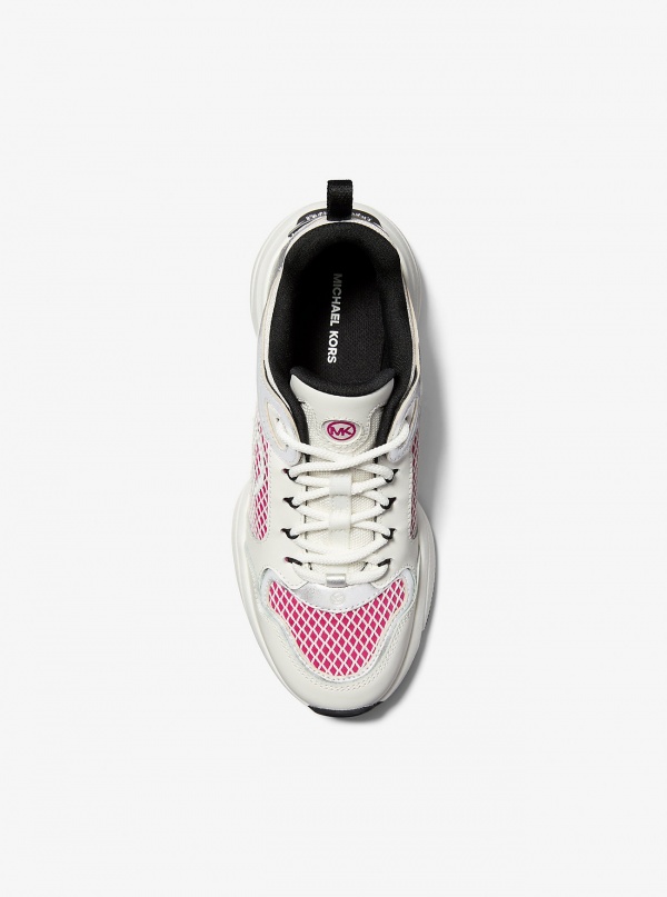 Michael Kors Bowie Mixed-Media Trainer