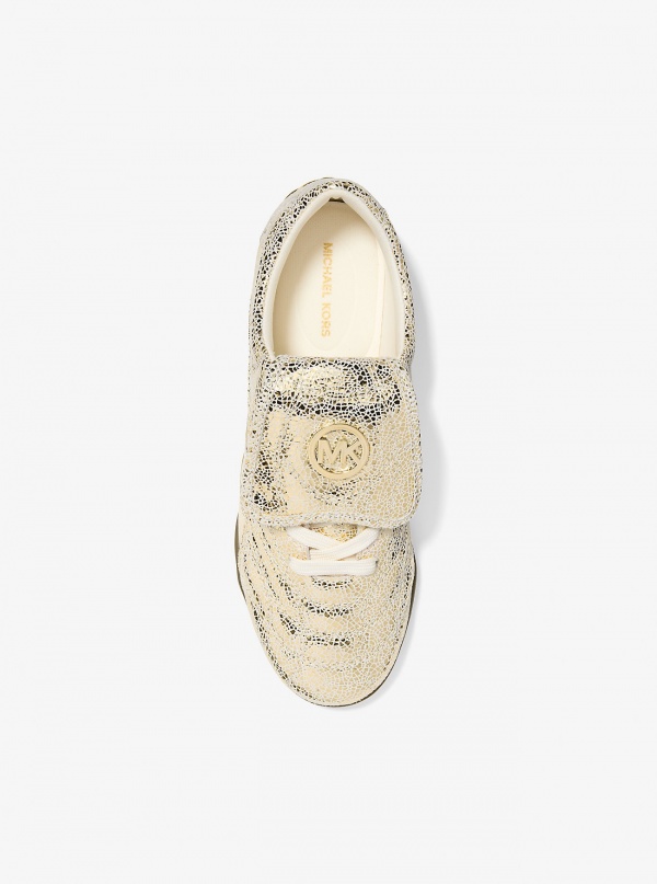 MICHAEL Michael Kors Kyler Metallic Crackled Suede Sneaker