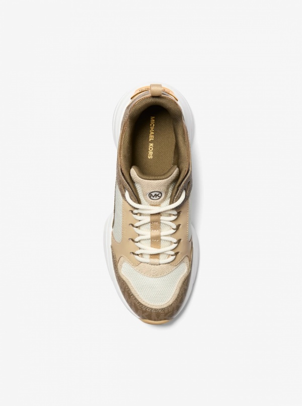 Michael Kors Bowie Signature Logo and Mesh Trainer