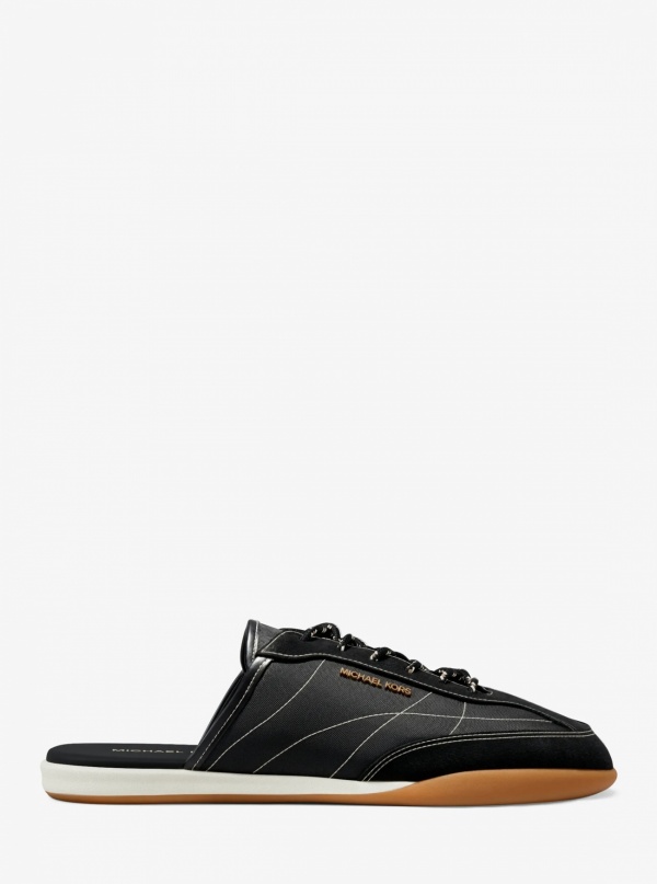 Michael Kors Nolan Nylon and Suede Mule