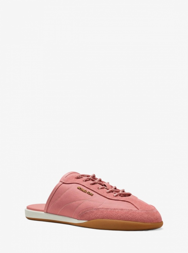 Michael Kors Nolan Nylon and Suede Mule