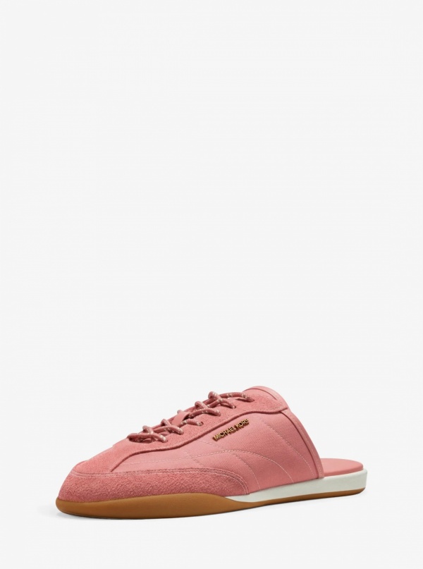 Michael Kors Nolan Nylon and Suede Mule