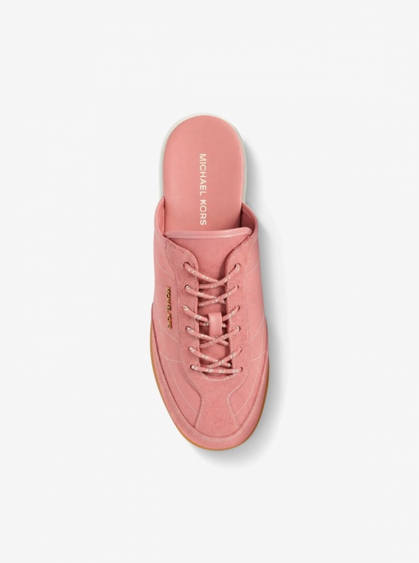 Michael Kors Nolan Nylon and Suede Mule