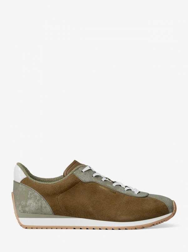 Michael Kors Rhodes Color-Block Suede Trainer