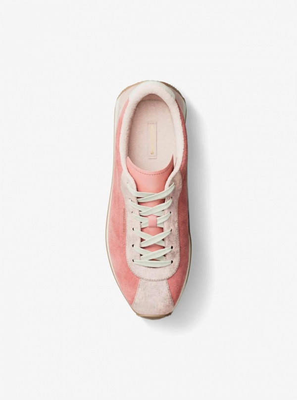 Michael Kors Rhodes Color-Block Suede Trainer