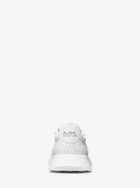 Michael Kors Mens Dax Pebbled Leather and Logo Trainer
