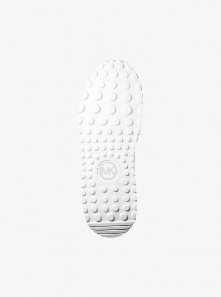 Michael Kors Mens Dax Pebbled Leather and Logo Trainer
