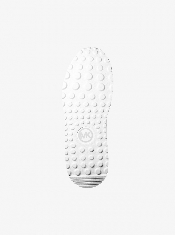 Michael Kors Mens Dax Pebbled Leather and Logo Trainer