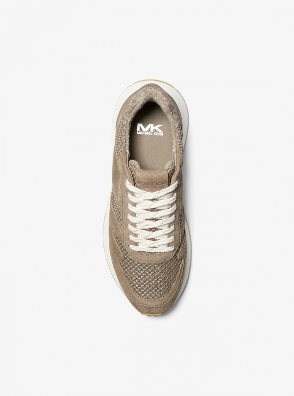 Michael Kors Mens Dax Mixed-Media Trainer